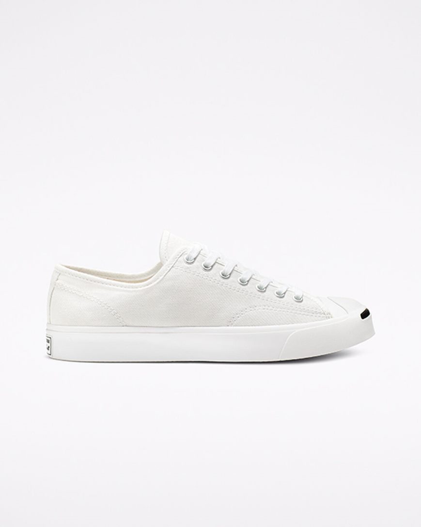 Pánské Boty Nízké Converse Jack Purcell Platene Bílé Černé | CZ 31RIE61